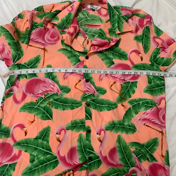 Alvish Men’s Hawaiian Flamingo Shirt XL - Picture 8 of 12